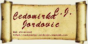 Čedomirka Jordović vizit kartica
